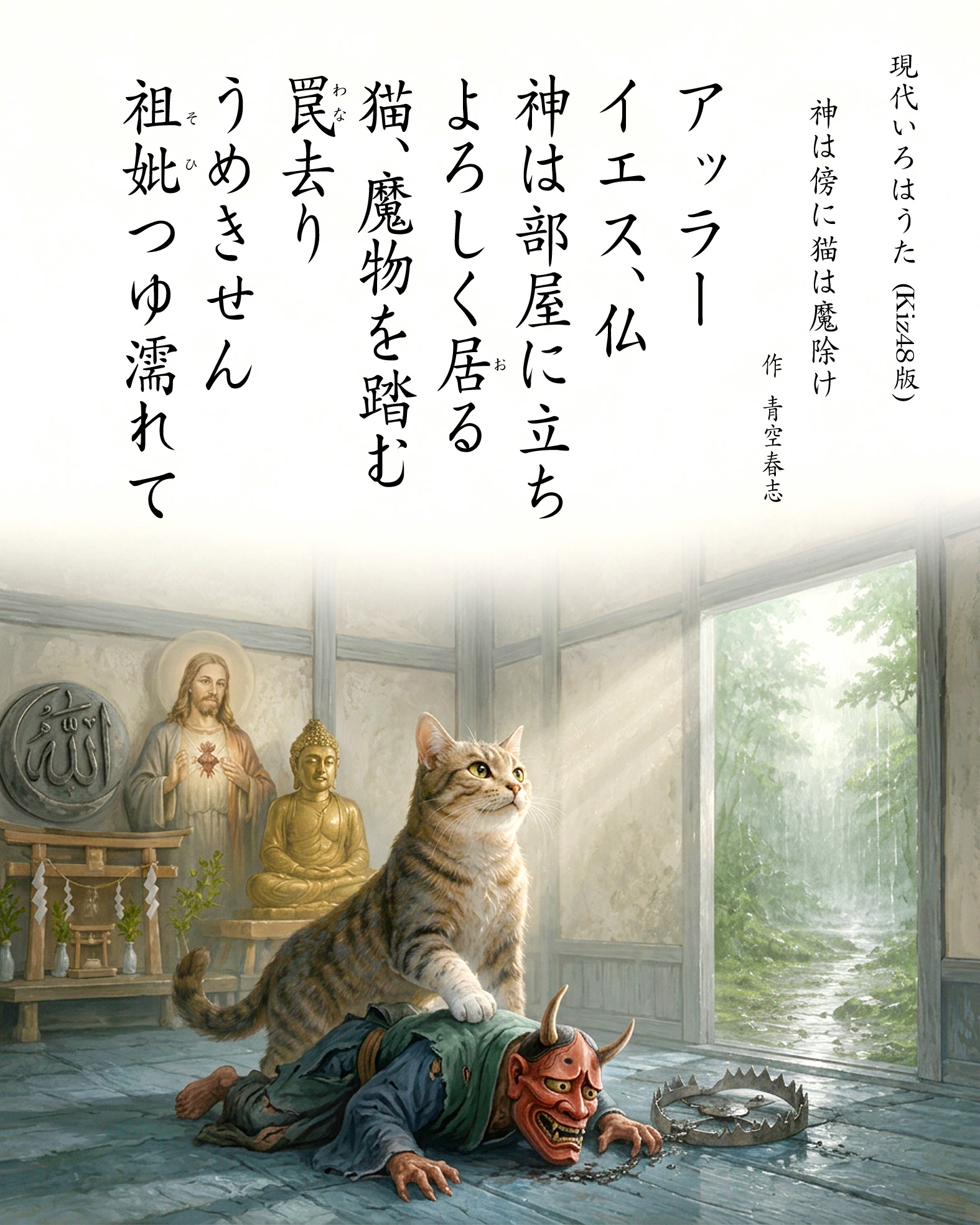 神は傍に猫は魔除けK　作者　青空春志