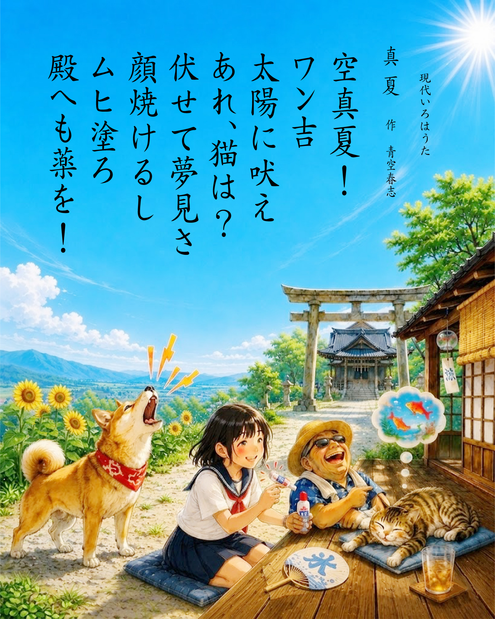 真夏　青空春志