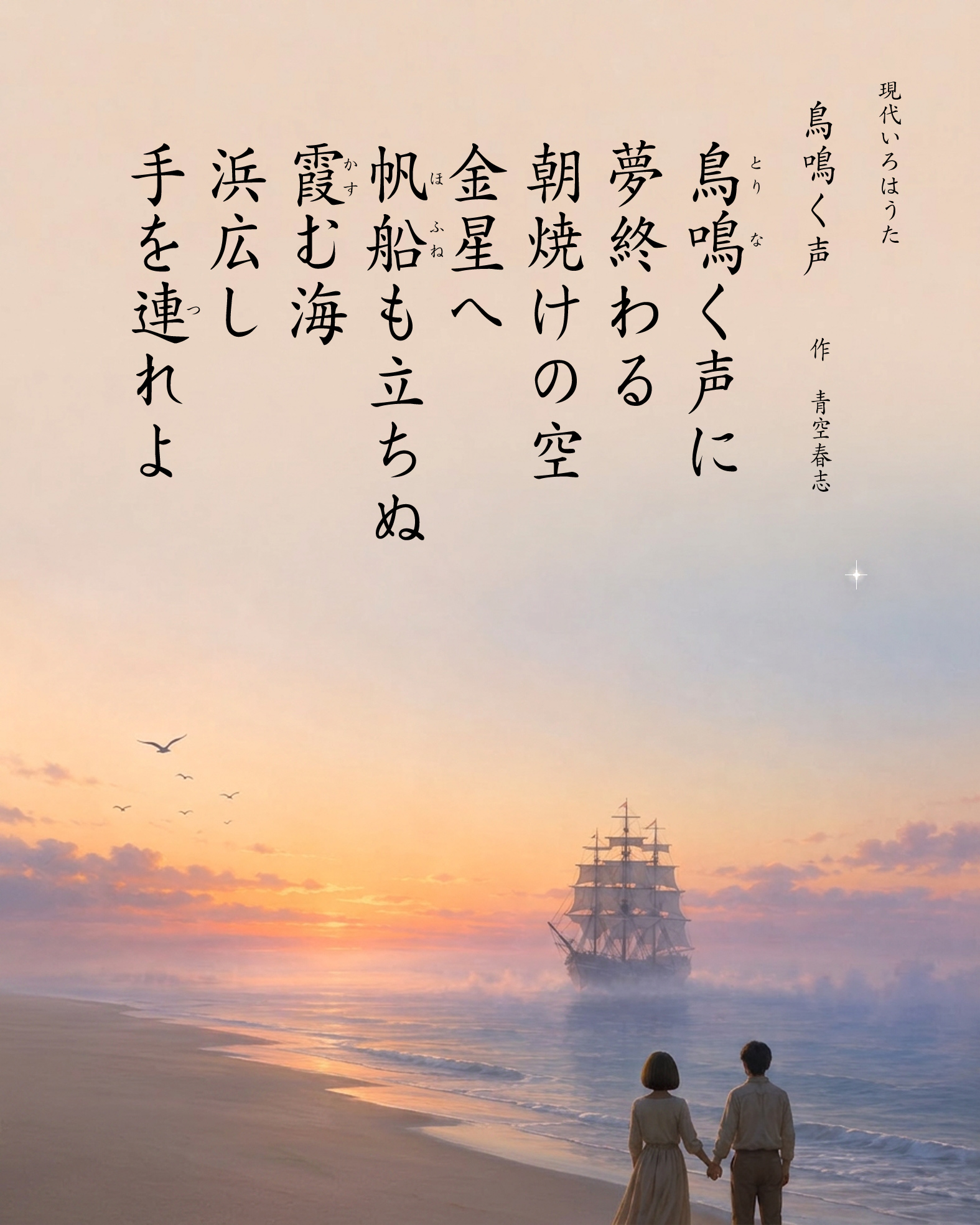 鳥鳴く声　青空春志